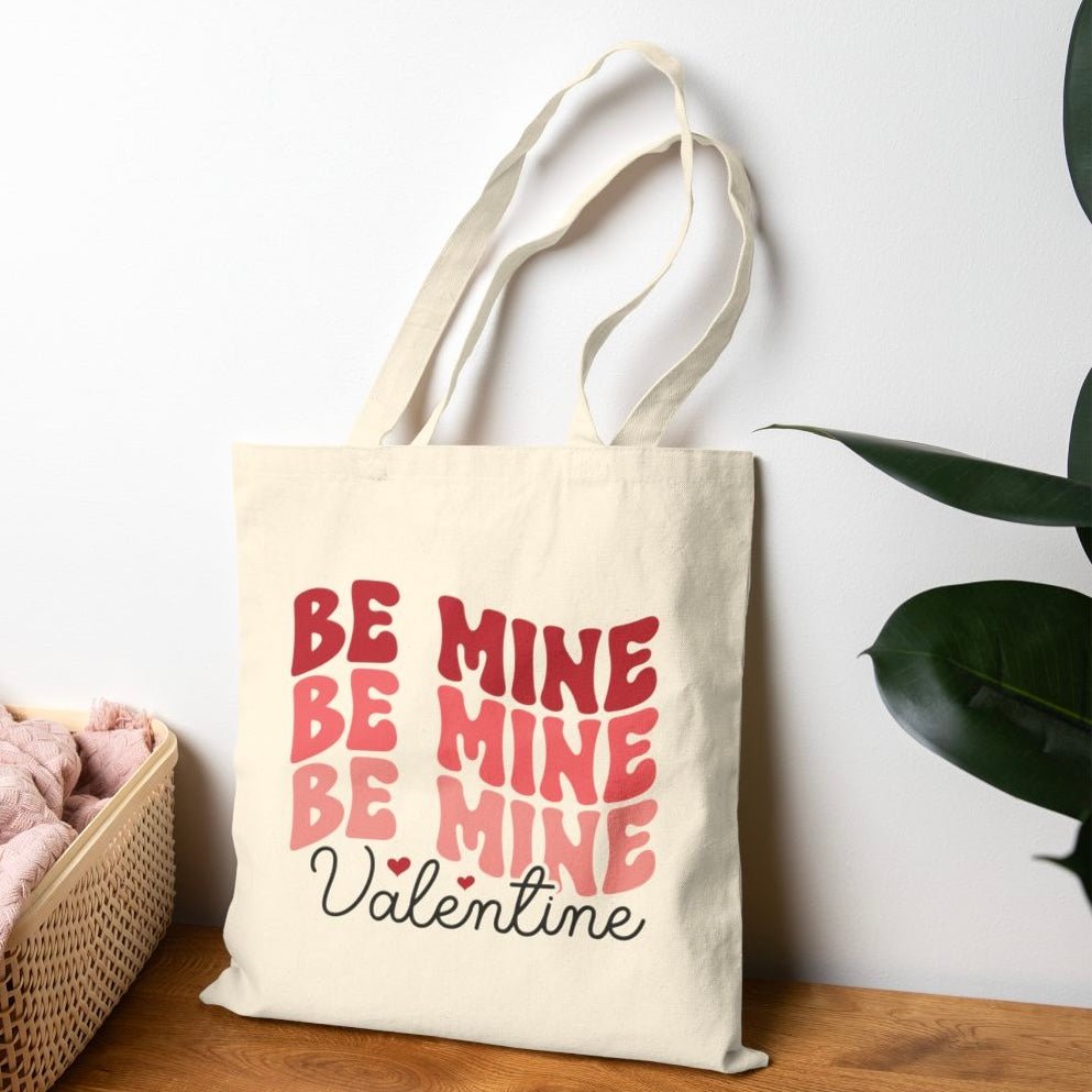 Be Mine Valentine Tote Bag - Bold Printed Tees