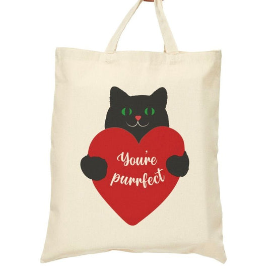 You’re Purrfect Valentine Tote Bag - Bold Printed Tees