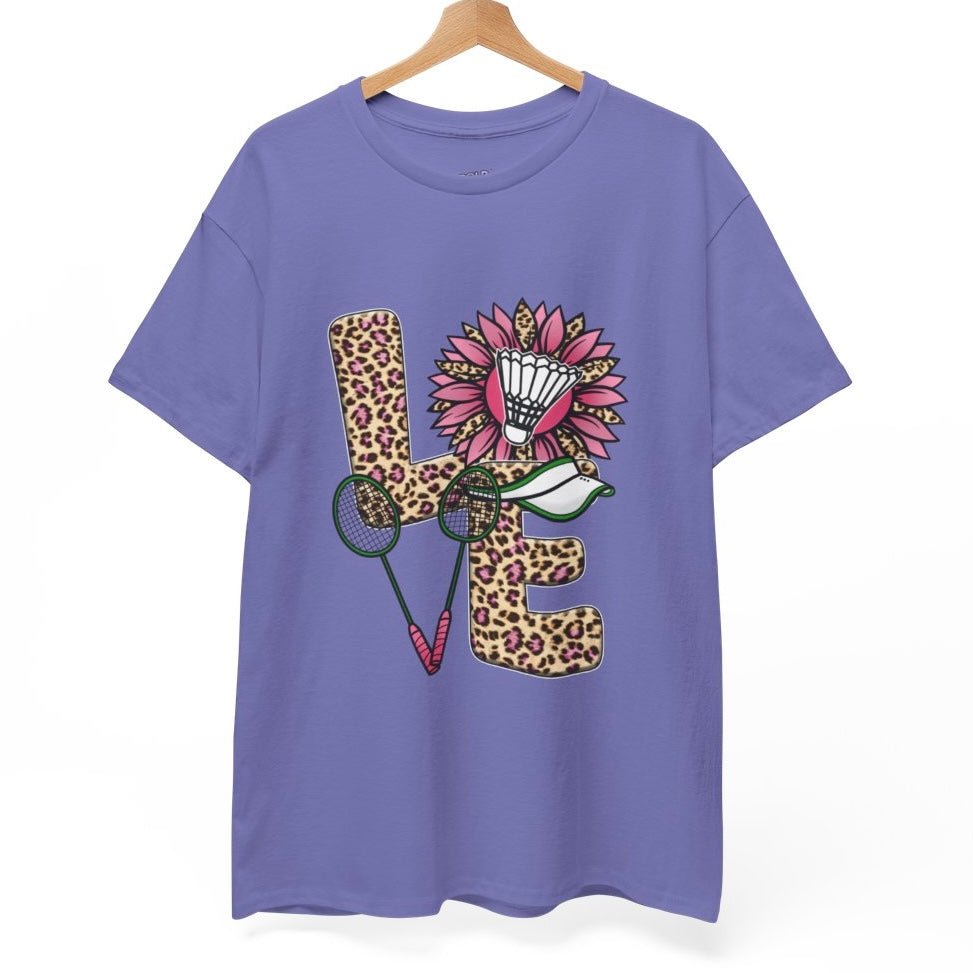 LOVE Badminton Valentine Shirt - Bold Printed Tees