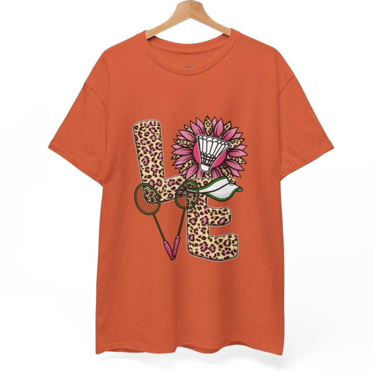LOVE Badminton Valentine Shirt - Bold Printed Tees