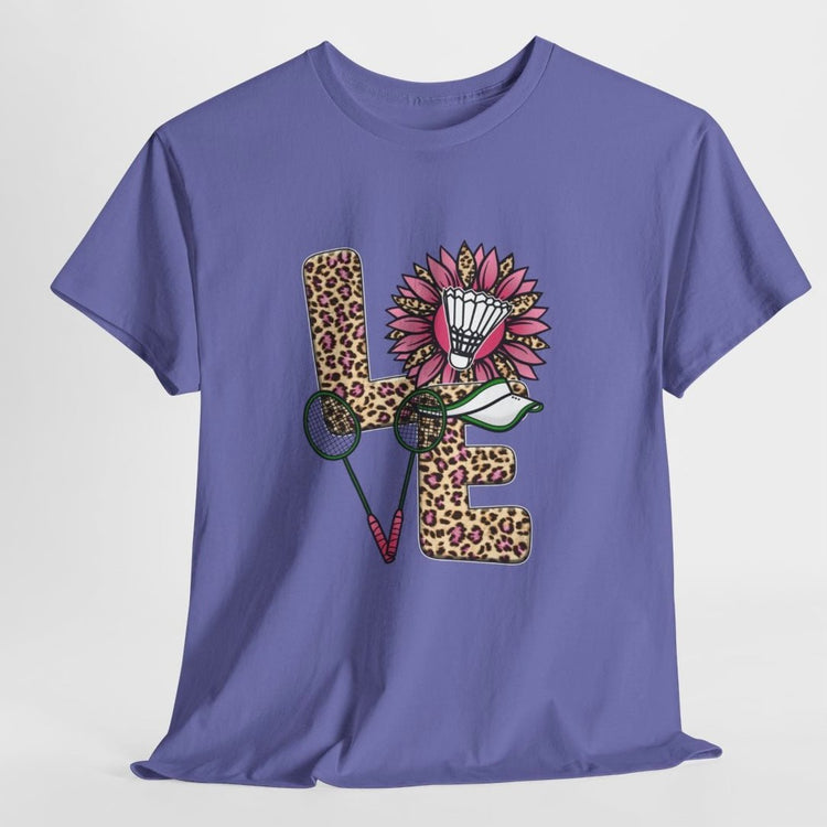 LOVE Badminton Valentine Shirt - Bold Printed Tees