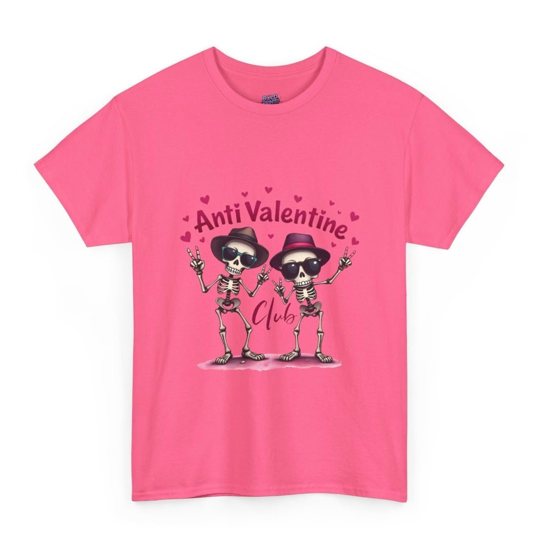 Anti Valentine Club Skeleton T-Shirt - Bold Printed Tees