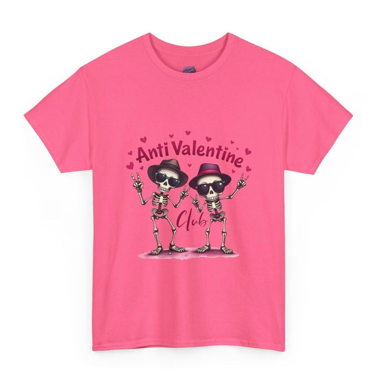 Anti Valentine Club Skeleton T-Shirt - Bold Printed Tees