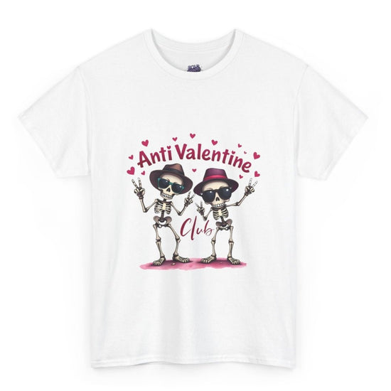 Anti Valentine Club Skeleton T-Shirt - Bold Printed Tees