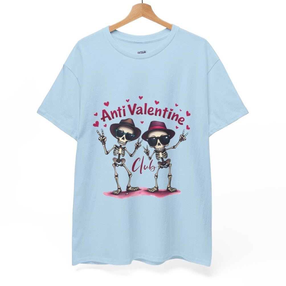 Anti Valentine Club Skeleton T-Shirt - Bold Printed Tees
