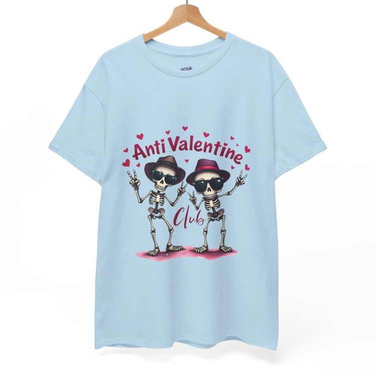 Anti Valentine Club Skeleton T-Shirt - Bold Printed Tees