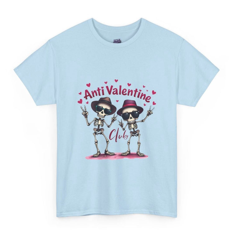 Anti Valentine Club Skeleton T-Shirt - Bold Printed Tees