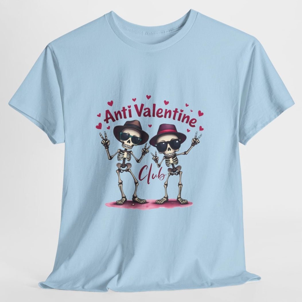 Anti Valentine Club Skeleton T-Shirt - Bold Printed Tees