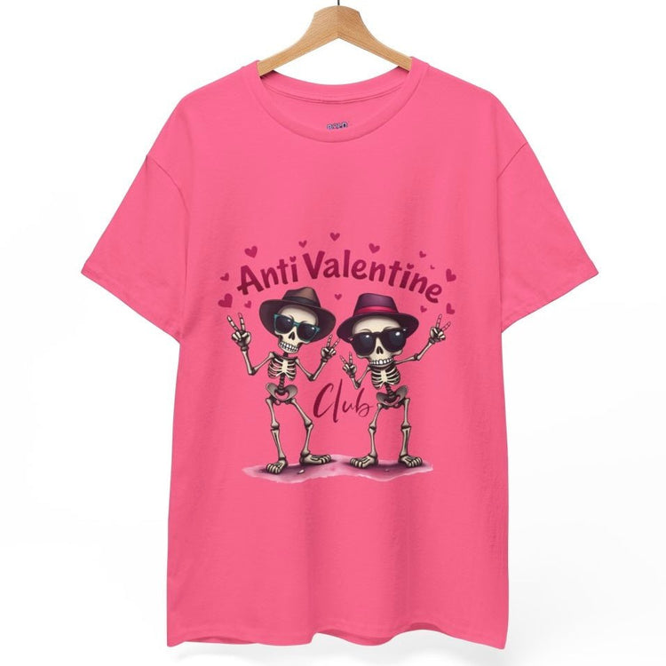 Anti Valentine Club Skeleton T-Shirt - Bold Printed Tees