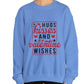 Hugs Kisses And Valentine Wishes Crewneck Sweatshirt - Bold Printed Tees