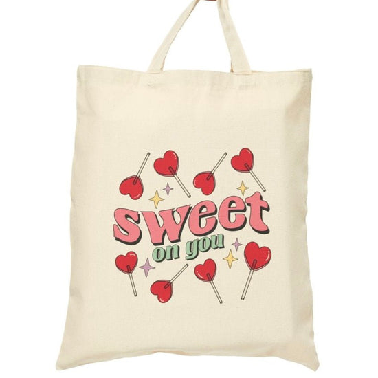 Sweet On You Valentine Tote Bag - Bold Printed Tees