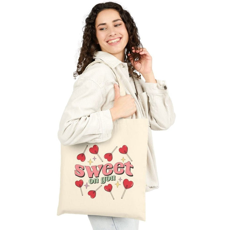 Sweet On You Valentine Tote Bag - Bold Printed Tees