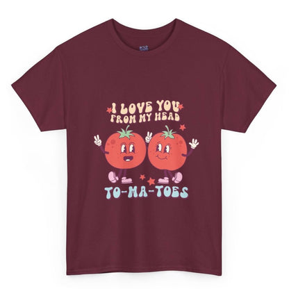 I Love You From My Head To Ma Toes Valentine T Shirt - Bold Printed Tees