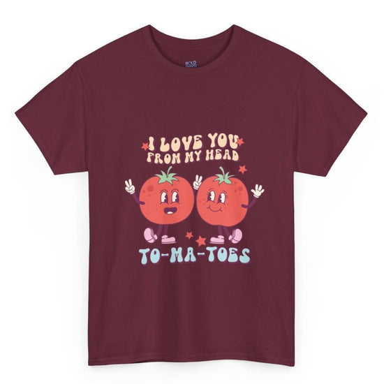 I Love You From My Head To Ma Toes Valentine T Shirt - Bold Printed Tees