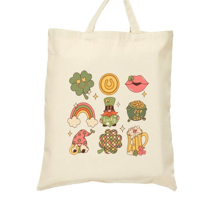 Feeling Lucky Icons Tote Bag - Bold Printed Tees