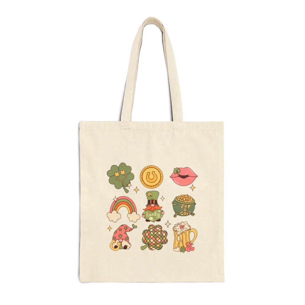 Feeling Lucky Icons Tote Bag - Bold Printed Tees