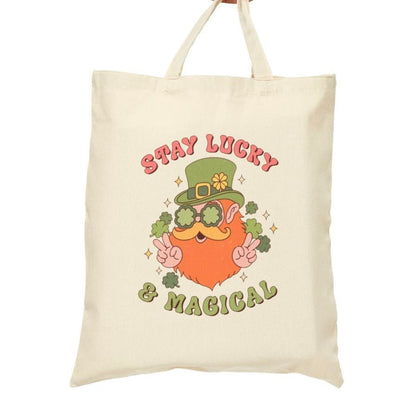 Stay Lucky & Magical Tote Bag - Bold Printed Tees
