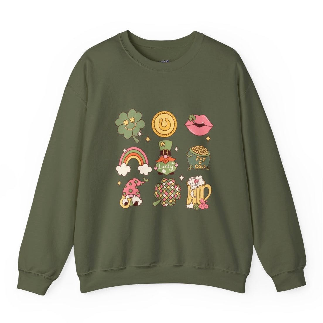Feeling Lucky Icons Sweatshirt - Bold Printed Tees