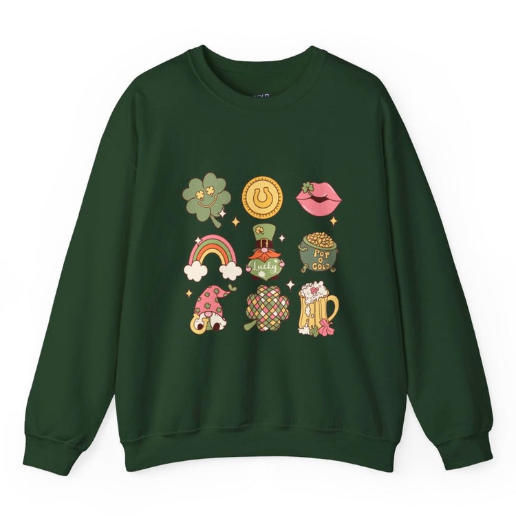 Feeling Lucky Icons Sweatshirt - Bold Printed Tees