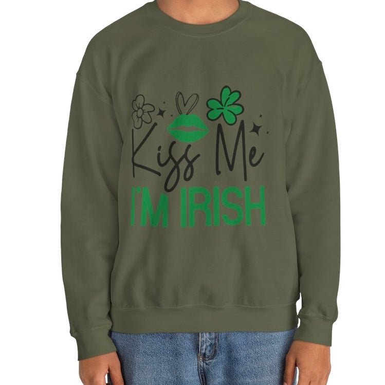 Kiss Me I’m Irish Sweatshirt - Bold Printed Tees