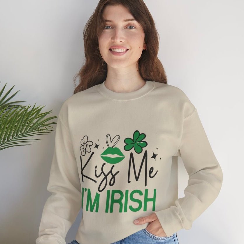Kiss Me I’m Irish Sweatshirt - Bold Printed Tees