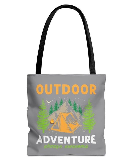 Outdoor Adventure Tote Bag Camping Design - Bold Printed Tees