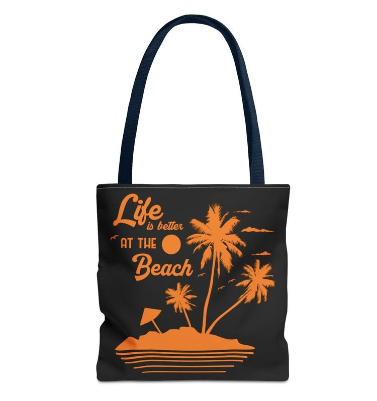 "Life is Better at the Beach" Island Palm Print - Bold Printed Tees