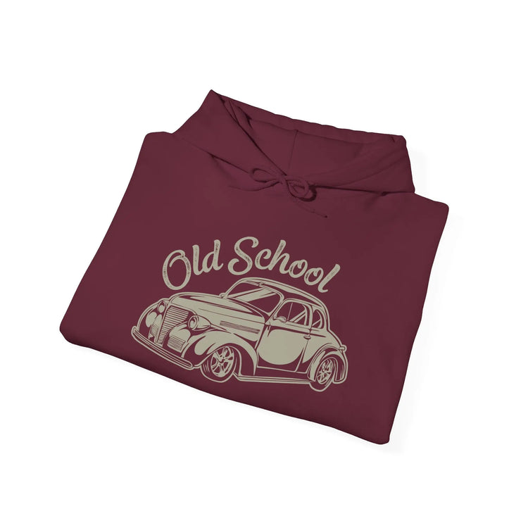 Old School Classic Car Hoodie | Vintage Retro Car Lover Pullover Sweatshirt - Bold Printed Tees