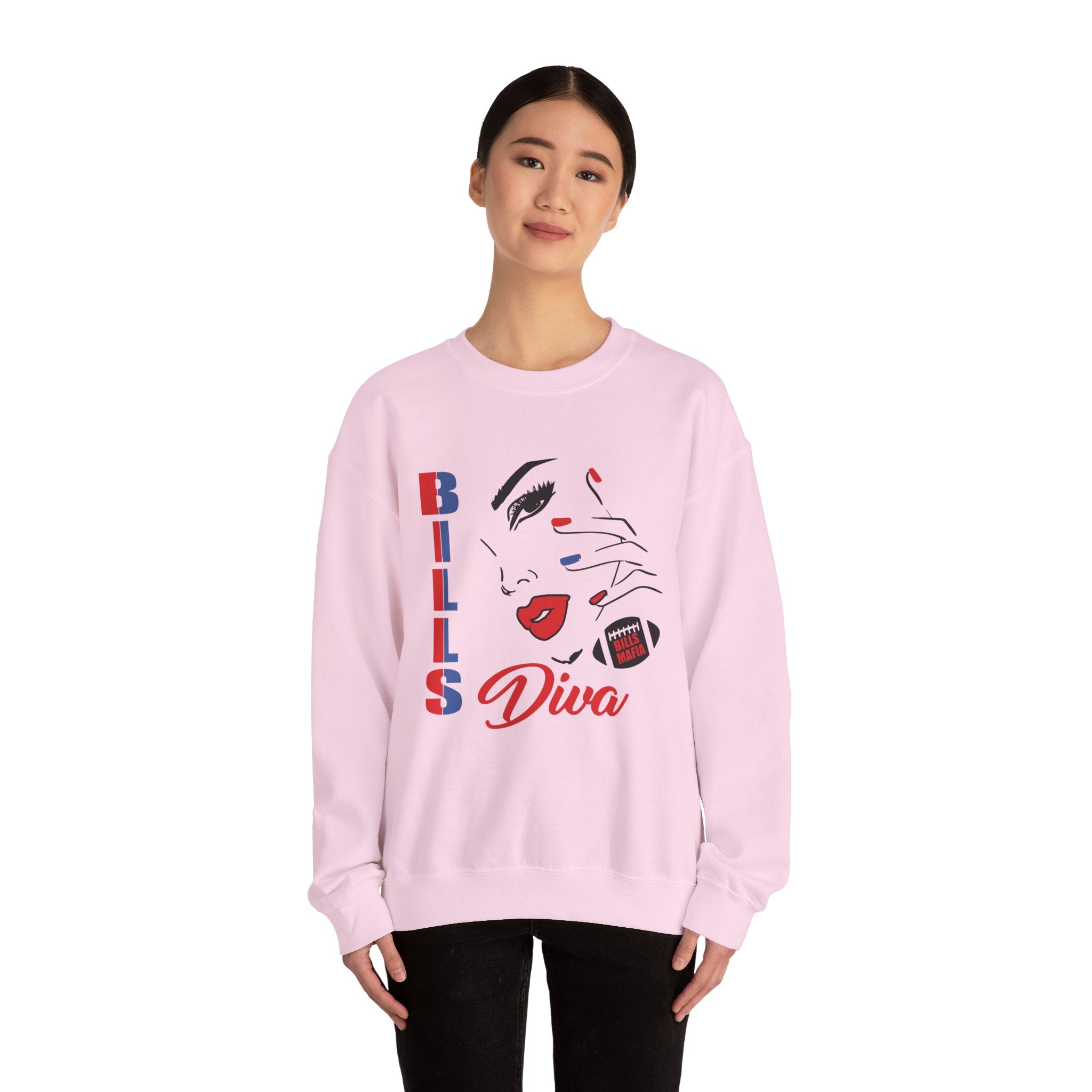“Buffalo Bills Diva “Football Unisex Heavy Blend™ Crewneck Graphic Sweatshirt