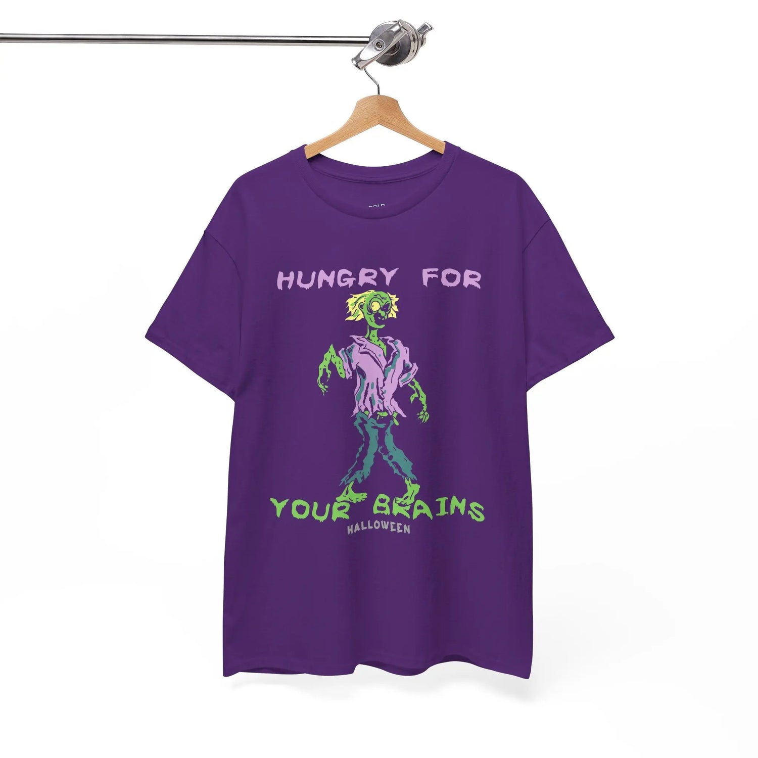 Hungry For Your Brains – Funny Zombie Halloween Shirt for Spooky Season - Bold Printed Tees