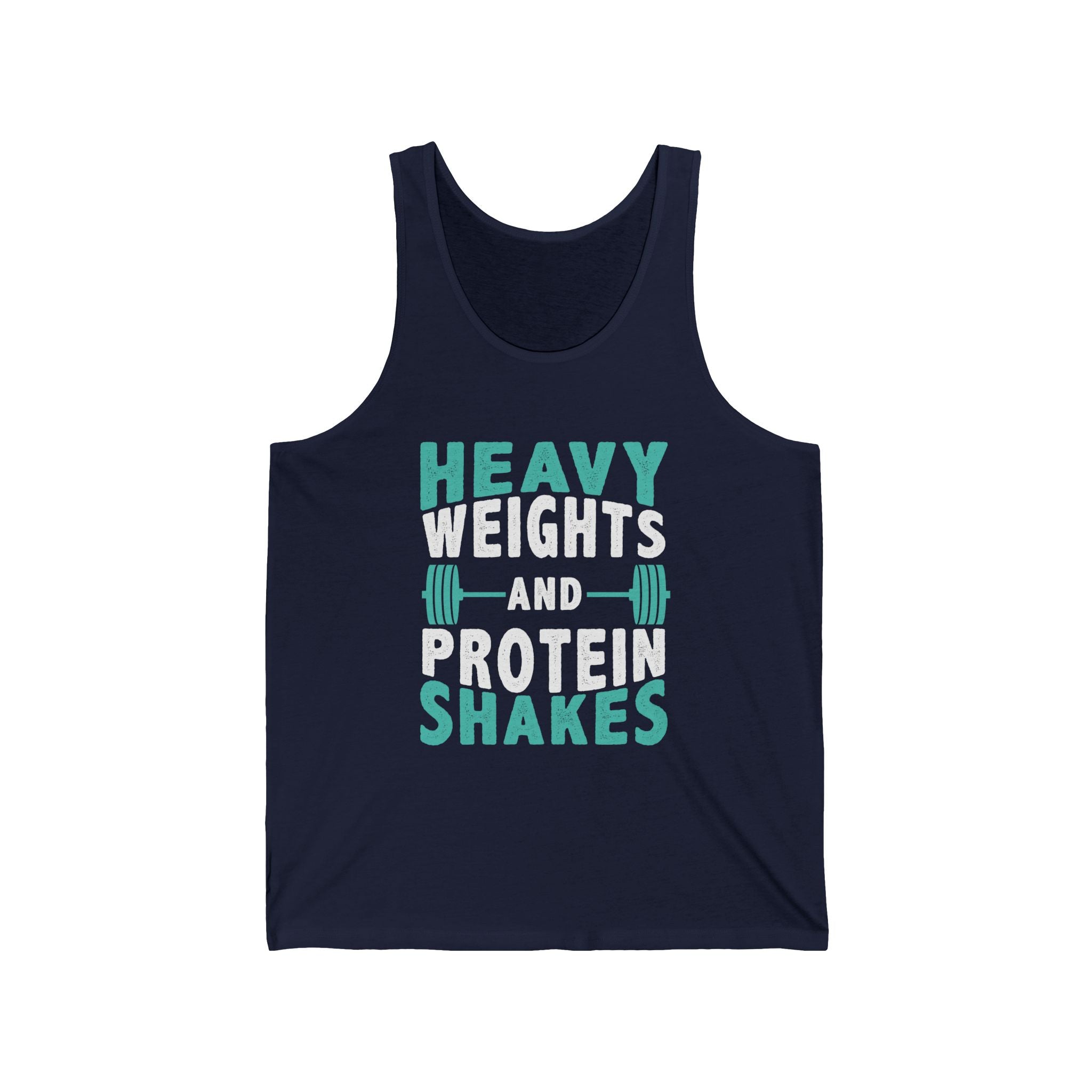 Heavy Weights And Protein Shakes Gym Fitness Unisex Jersey Tank