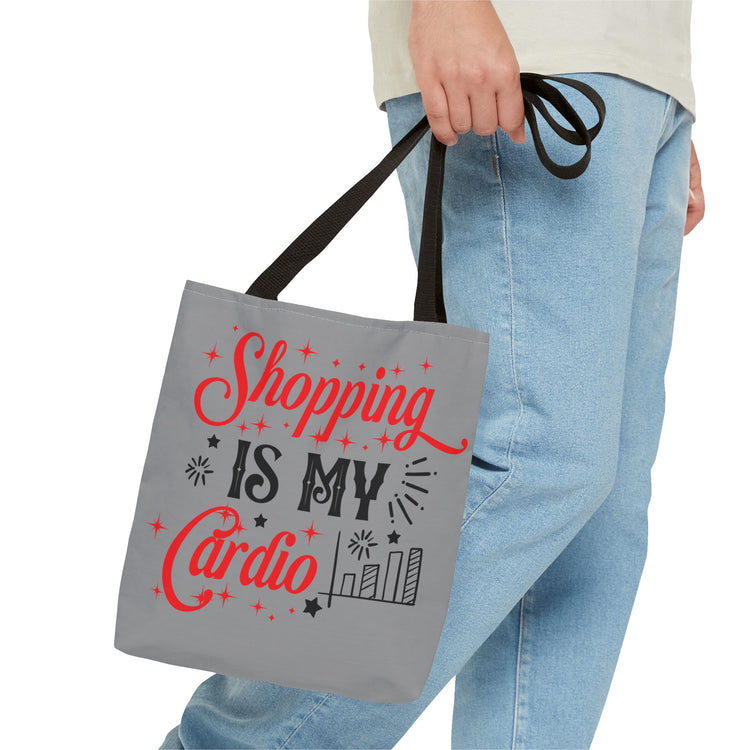 Shopping Is My Cardio Tote Bag - Bold Printed Tees