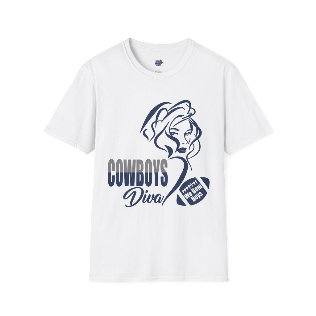 Cowboys Diva Unisex Softstyle T-Shirt | Stylish Graphic Tee for Fans, Casual Wear, Birthday Gift, Summer Outfits