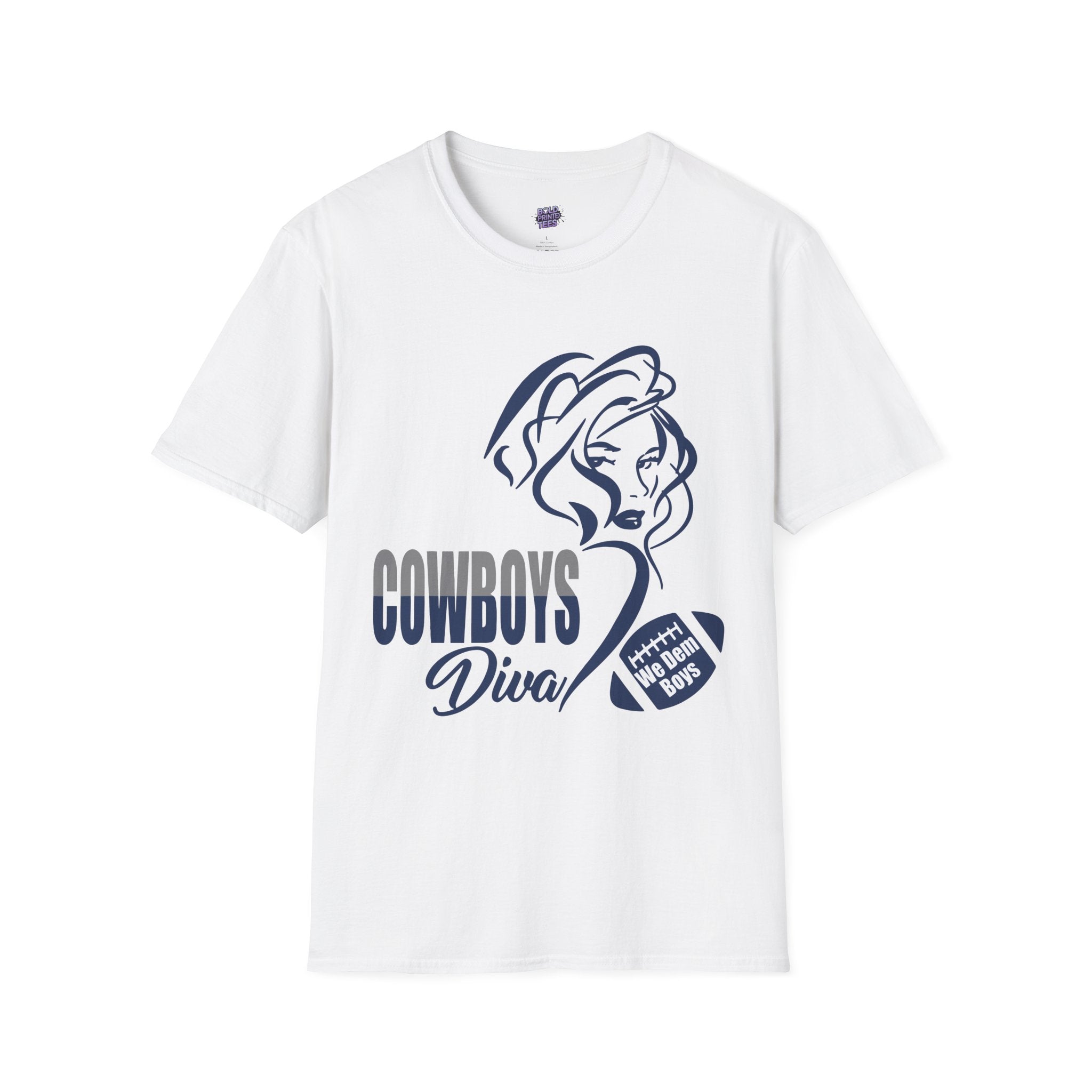 Cowboys Diva Unisex Softstyle T-Shirt | Stylish Graphic Tee for Fans, Casual Wear, Birthday Gift, Summer Outfits