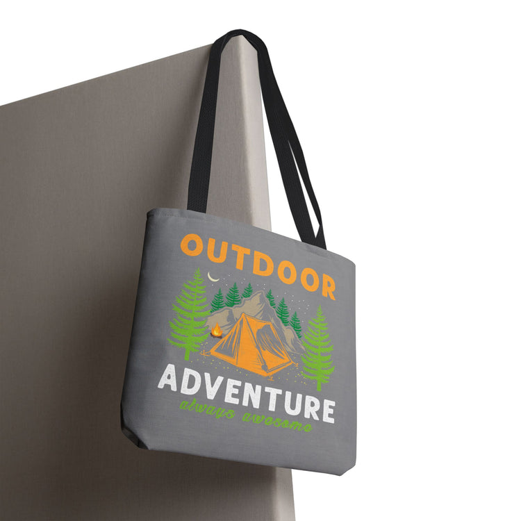 Outdoor Adventure Tote Bag Camping Design - Bold Printed Tees