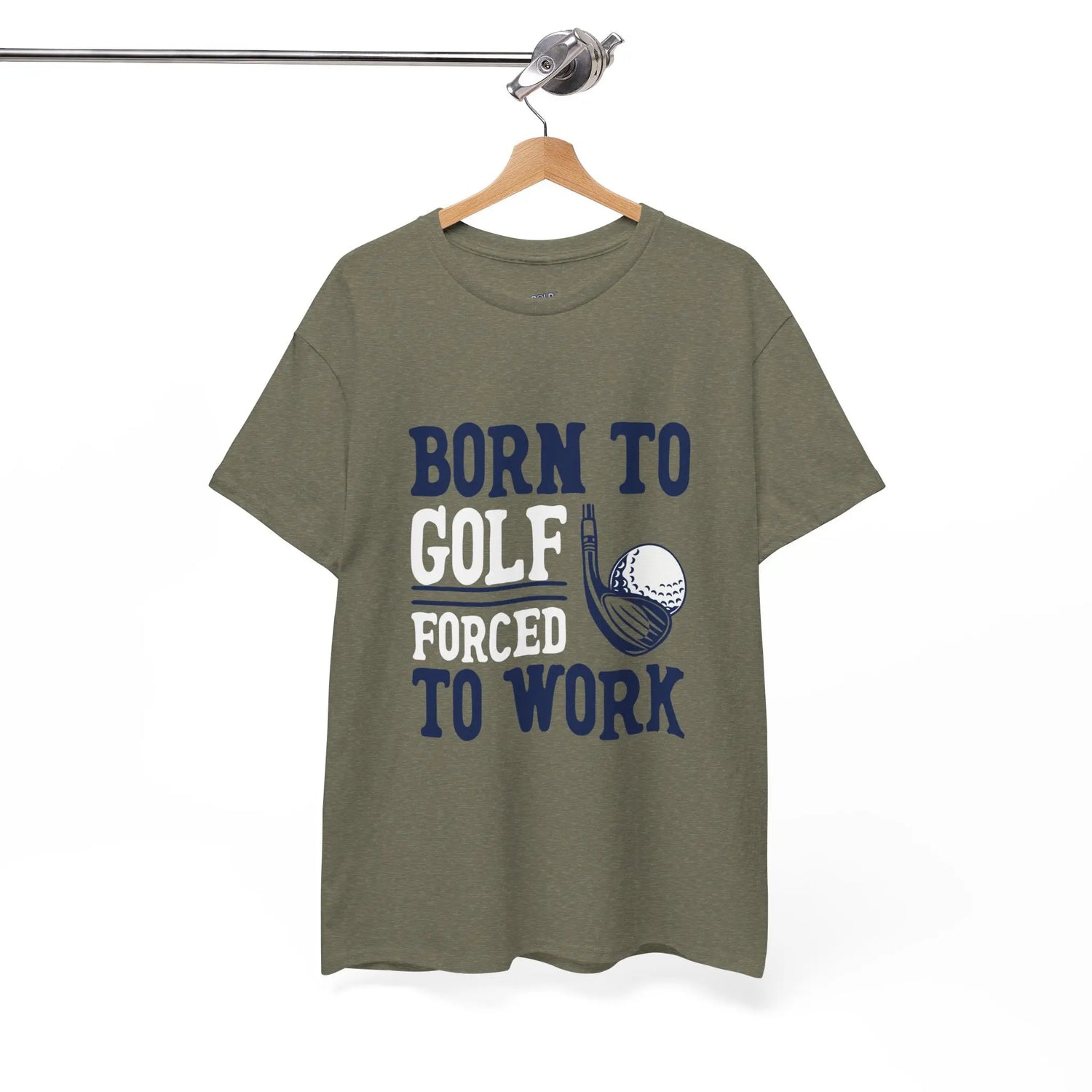 Born to Golf Forced to Work Funny Golf T-Shirt - Bold Printed Tees