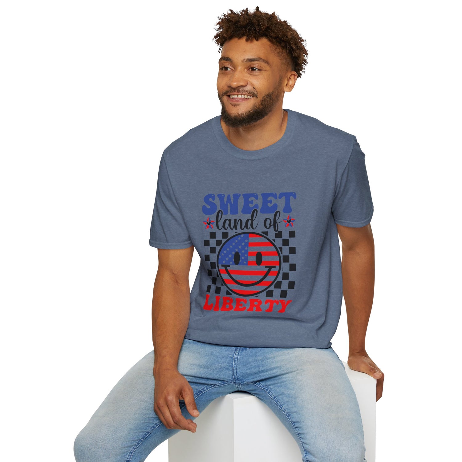Sweet Land of Liberty T-Shirt Patriotic American Flag Graphic Tee - Bold Printed Tees