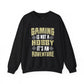 Gaming Adventure Sweatshirt “Gaming Is Not a Hobby It’s an Adventure” Crewneck, Funny Gamer Gift, Cozy Video Game Apparel - Bold Printed Tees