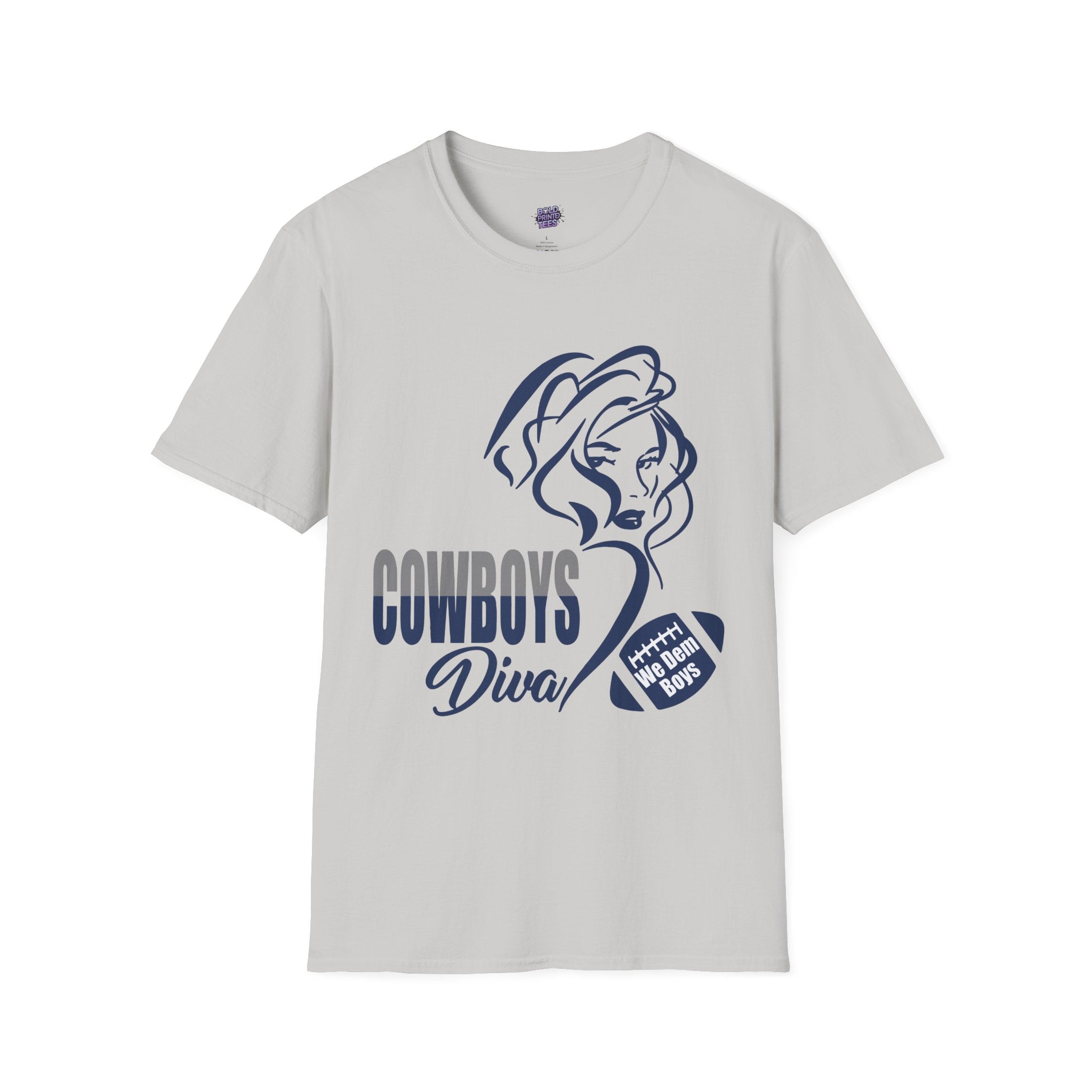 Cowboys Diva Unisex Softstyle T-Shirt | Stylish Graphic Tee for Fans, Casual Wear, Birthday Gift, Summer Outfits