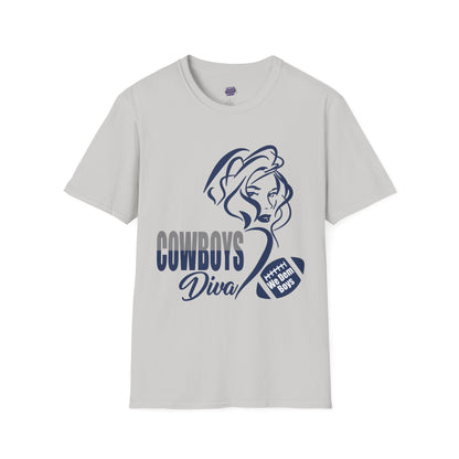 Cowboys Diva Unisex Softstyle T-Shirt | Stylish Graphic Tee for Fans, Casual Wear, Birthday Gift, Summer Outfits