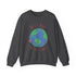Best Mom in the World Crewneck Sweatshirt Cozy Mother’s Gift, Heartfelt Globe Design - Bold Printed Tees