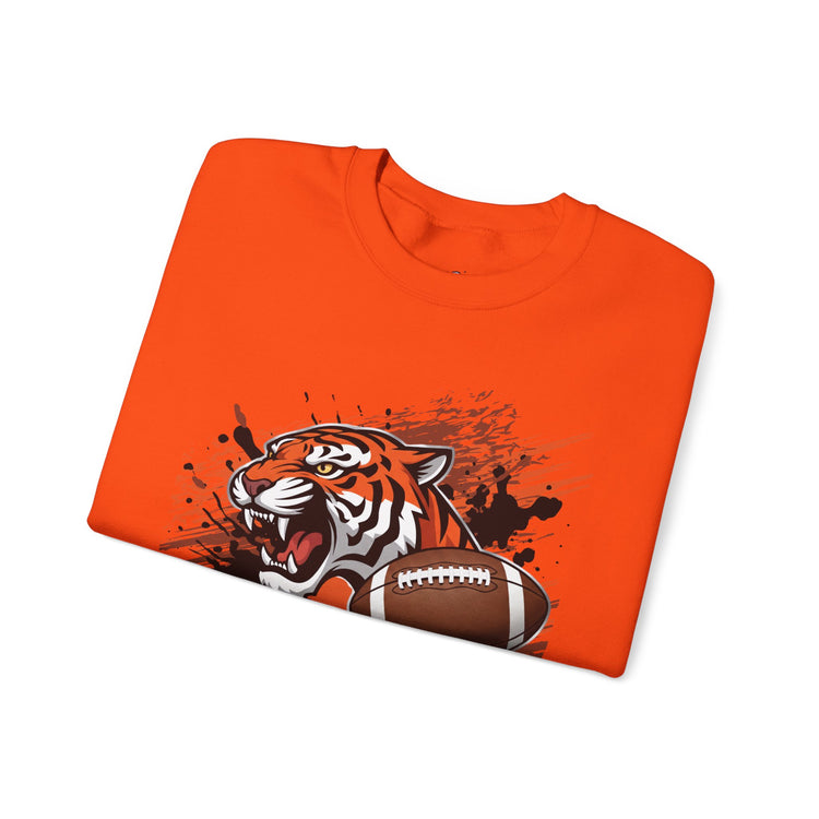 Bengals Football Fierce Tiger Bengal Cincinnati Crewneck Sweatshirt - Bold Printed Tees