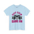 Keep Calm and Game On T-Shirt Funny Gamer Tee, Casual Gaming Graphic Shirt - Bold Printed Tees