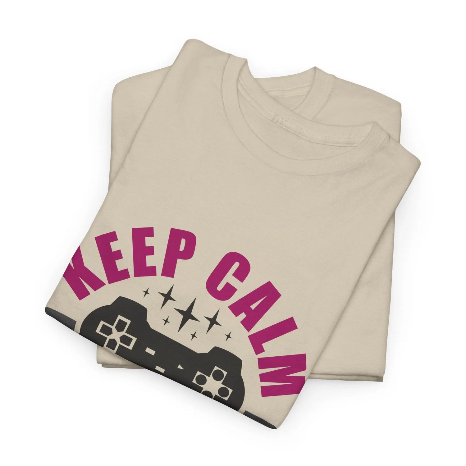 Keep Calm and Game On T-Shirt Funny Gamer Tee, Casual Gaming Graphic Shirt - Bold Printed Tees