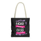 More Smiling Less Worrying Tote Bag - Bold Printed Tees