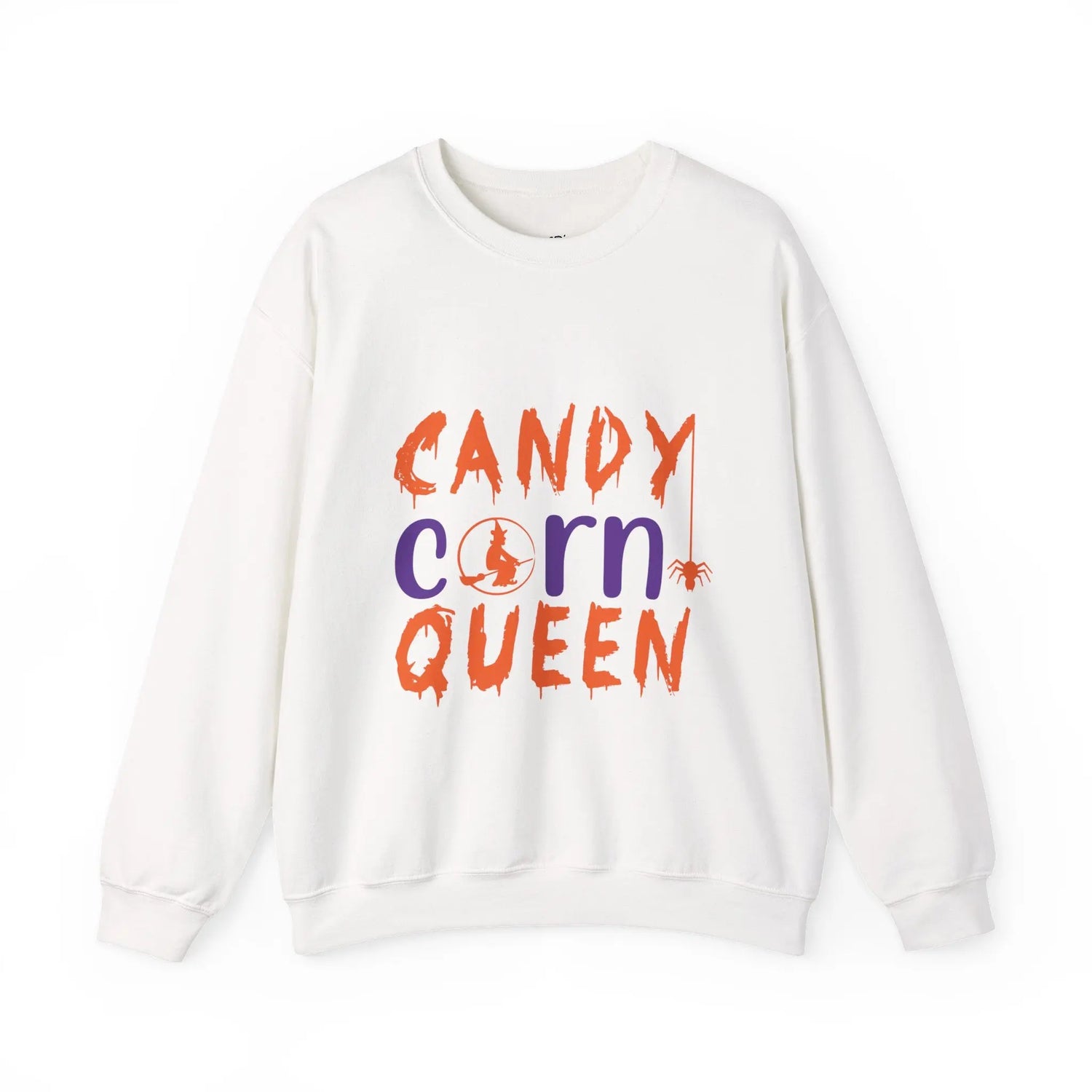 Candy Corn Queen Halloween Sweatshirt Fall Cozy Crewneck - Bold Printed Tees