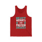 Heavy Weights And Protein Shakes Gym Fitness Unisex Jersey Tank