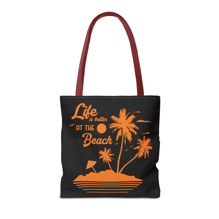 "Life is Better at the Beach" Island Palm Print - Bold Printed Tees