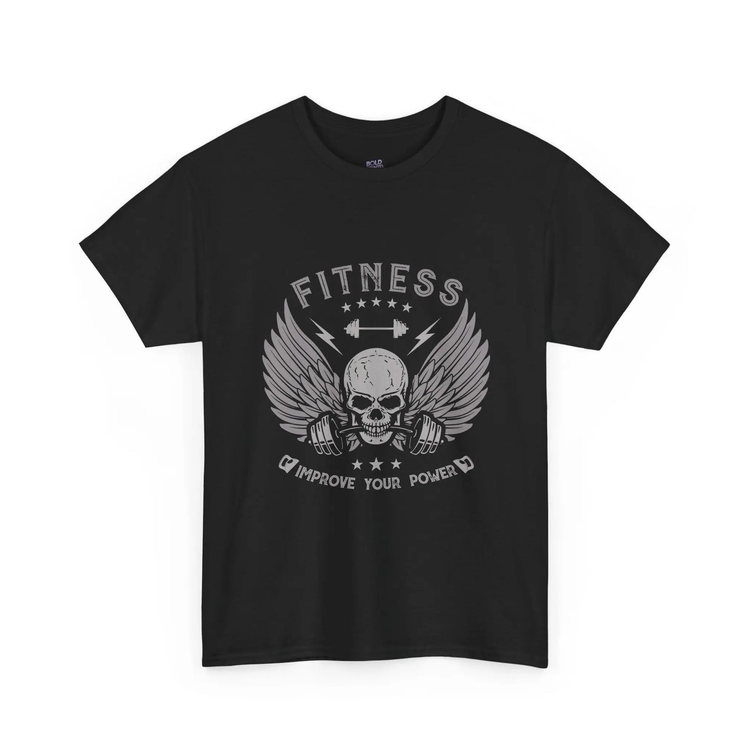 Fitness Improve Your Power Skull Wing T Shirt Gym Workout Tee - Bold Printed Tees