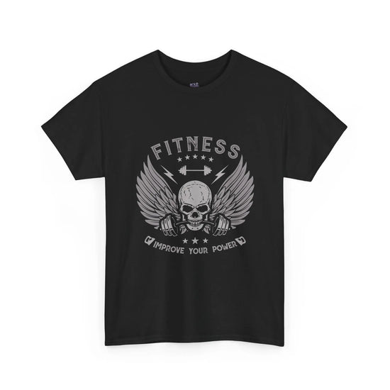 Fitness Improve Your Power Skull Wing T Shirt Gym Workout Tee - Bold Printed Tees